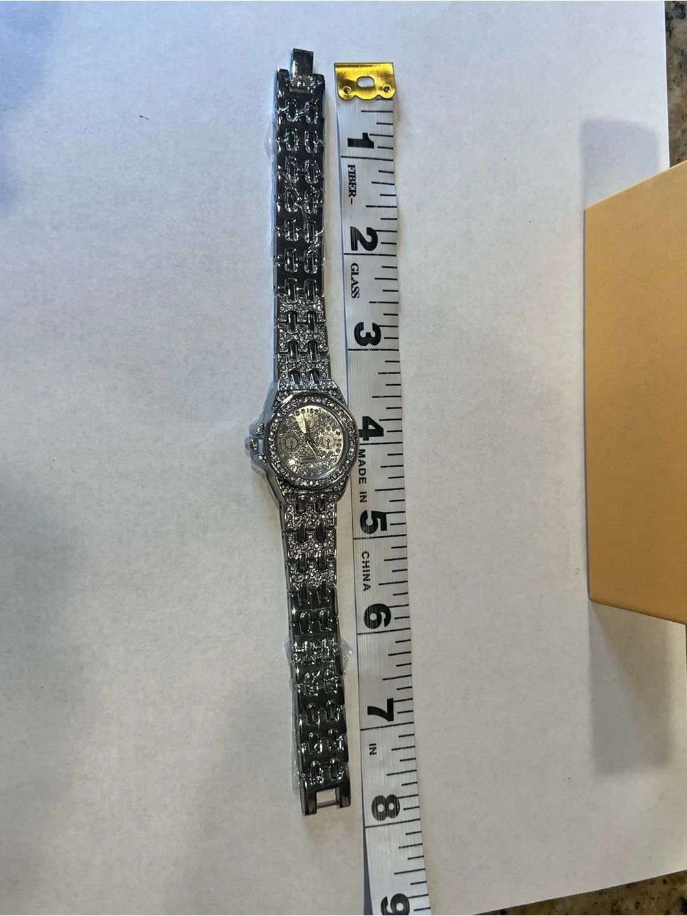 Silver Tone CZ-Accented Women's Bracelet Watch